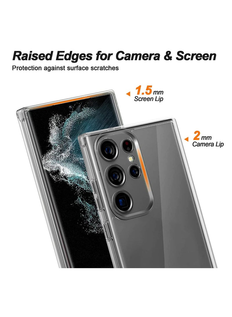 BORTONY Galaxy S23 Ultra Case Shockproof Lightweight TPU Slim Crystal Fit Protective Cover for Samsung Galaxy S23 Ultra (Clear) - Image 3