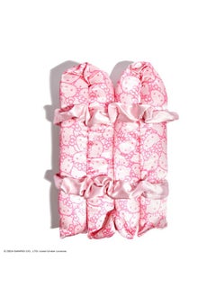 Kitsch Hello Kitty x Kitsch Satin Jumbo Overnight Heatless Curling Set - Hair Rollers and Curling Rod Headband for No-Heat Soft Curls - Pink Kitty Faces  - Image 2