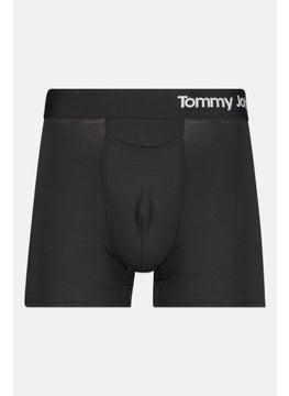 Tommy John Men 2 Pieces 4 inseam Brand Logo Boxer Briefs, Black  - Image 3