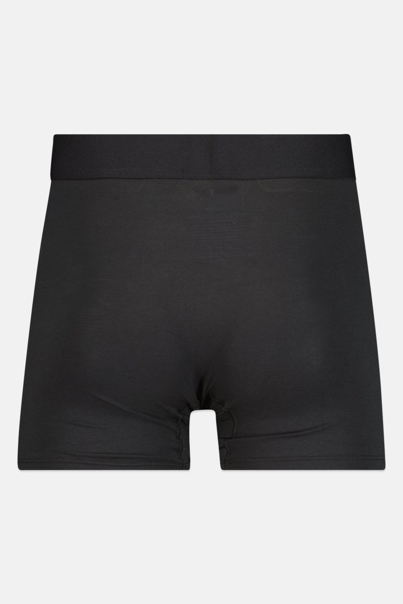 Tommy John Men 2 Pieces 4 inseam Brand Logo Boxer Briefs, Black - Image 2
