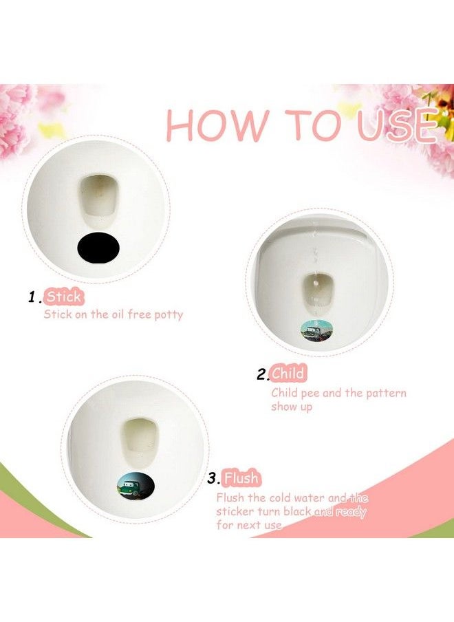 Zonon - 10 Pcs Potty Training Stickers Traffic Toilet Target Sticker Reusable Potty Targets Color Changing Pee Target For Kid Training Use With Or Without Potty Training Chart (Traffic) - Image 1