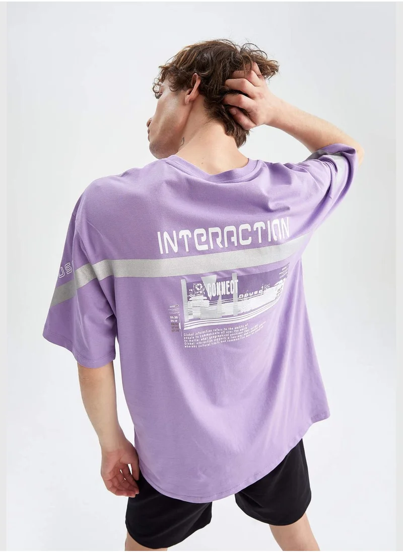 DeFacto Oversized Short Sleeve Stripe Detail T-Shirt