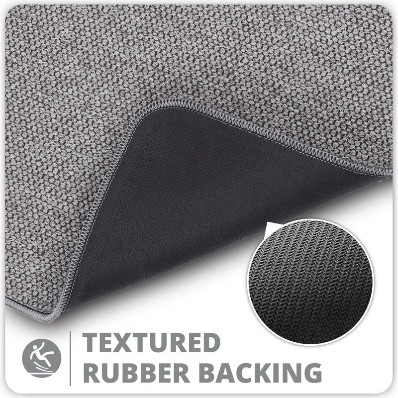 Bosap Toilet Rugs U Shaped Bathroom Rug,Machine Washable Non Slip Quick Dry Super Absorbent Ultra Thin Toilet Mats for Bathroom Toilet.Grey,1'8"x2'(20x24inch) - Image 4