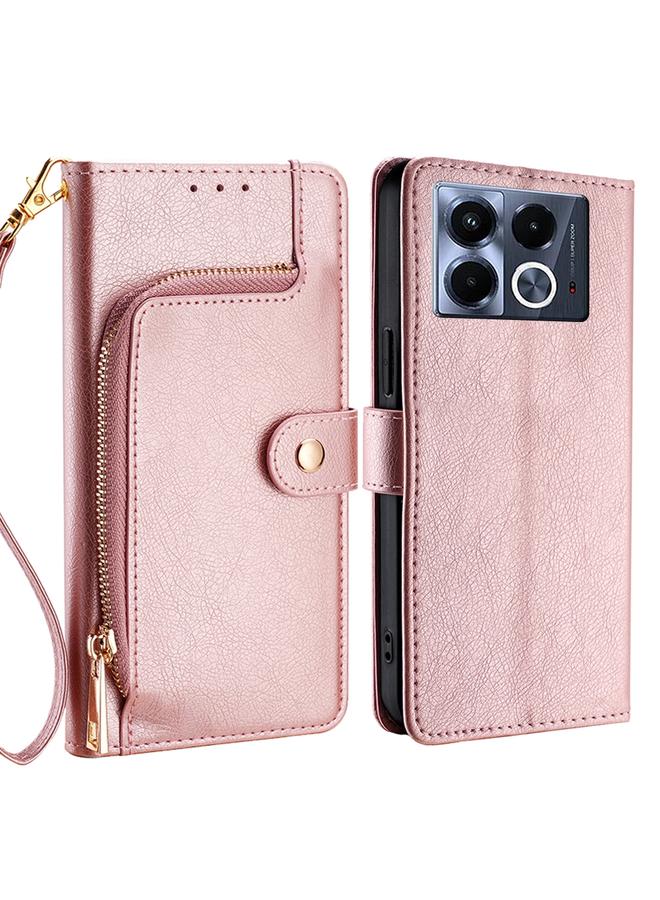 Zaboon Case For Infinix Note 40 5G Zipper Bag Leather Phone Case - Image 1