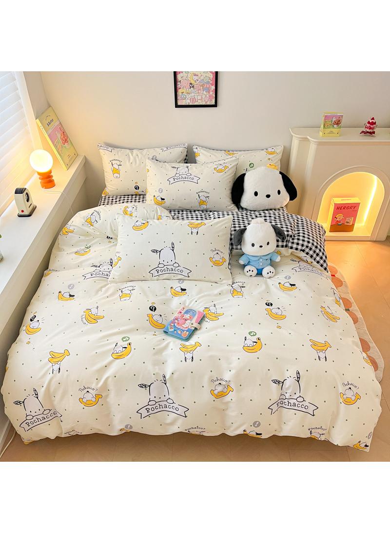 عام 4 قطعة من القطن Pochacco الراحة مجموعة ملاءات السرير مجموعة هدايا عيد ميلاد الطفل هدية 200x230cm - Image 1