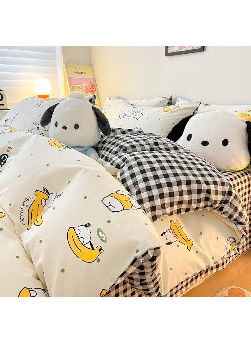 عام 4 قطعة من القطن Pochacco الراحة مجموعة ملاءات السرير مجموعة هدايا عيد ميلاد الطفل هدية 200x230cm - Image 2