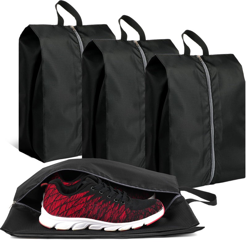 Coidea Shoe Bags for Travel, Set of 4 Pack Shoe Travel Bags for Packing, Large Waterproof Portable Travel Shoe Bag with Zipper Travel Essentials Women for and Men - Image 1