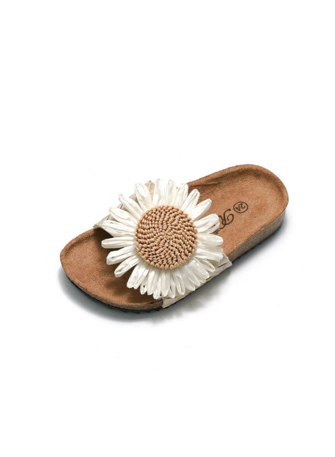 NIBEMINENT Slippers For Girls Fashion  Non-Slip Wear Comfort Children Shoes Sunflower Flat Bottom Slides Sandals Soft Sole Flip-Flops  - Image 1