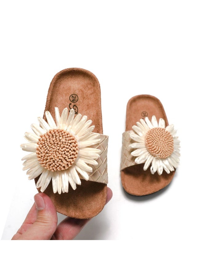 NIBEMINENT Slippers For Girls Fashion  Non-Slip Wear Comfort Children Shoes Sunflower Flat Bottom Slides Sandals Soft Sole Flip-Flops  - Image 2