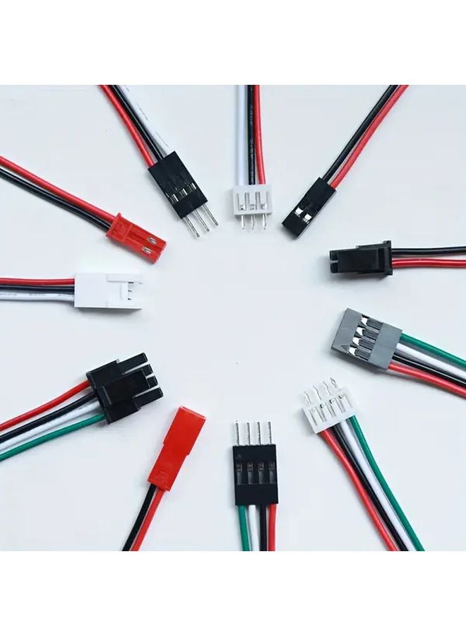 Red Black 2 54mm Dupont Wire 10 قطع ذكر أنثى كابل موصل للنماذج الأولية - Image 4