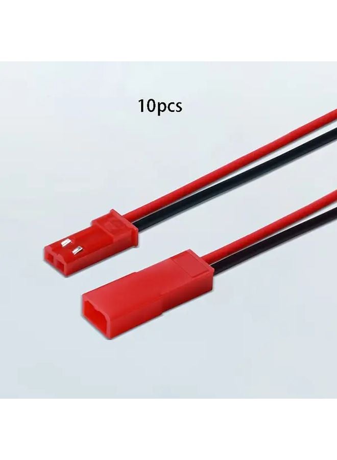 Red Black 2 54mm Dupont Wire 10 قطع ذكر أنثى كابل موصل للنماذج الأولية - Image 1