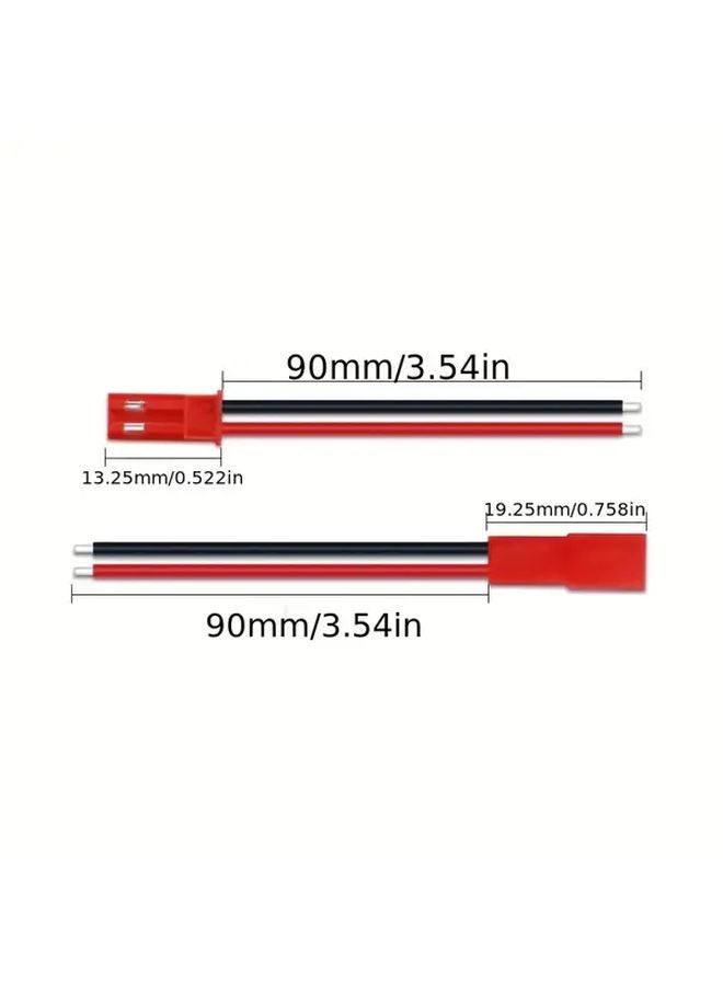 Red Black 2 54mm Dupont Wire 10 قطع ذكر أنثى كابل موصل للنماذج الأولية - Image 3
