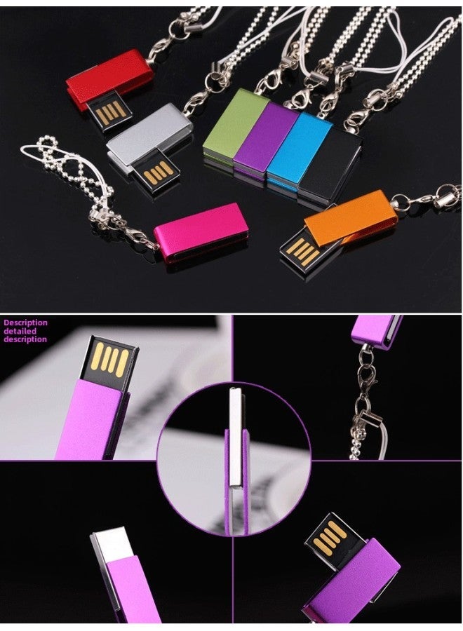Small Capacity Rotating Usb Flash Drive 1g Cover Bid U Disk 2g 256m Driving 4g Documents 512mb Tv Software Stick-Color:Small U-Capacity:4GB  - Image 1