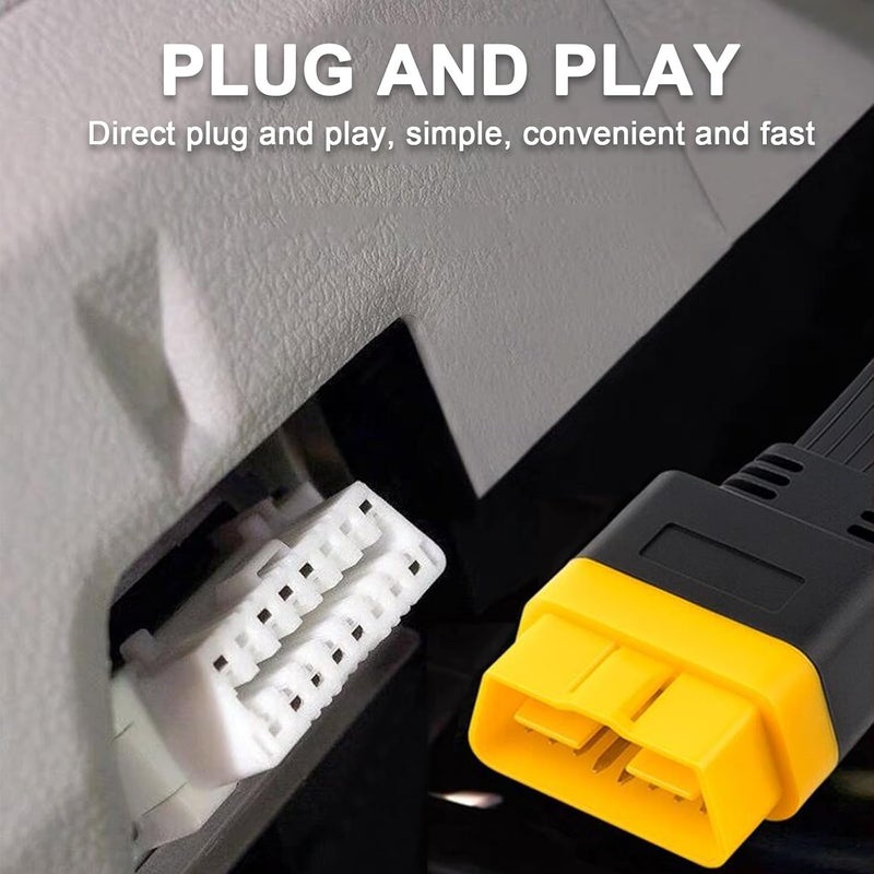 AMHTDOL Universal OBD2 Extension Cable Automotive Diagnostic Scan Tool Full 16Pin Male to Female Extension Cable for All Car Check OBDII Vehicle Engine Computer Diagnostic Tool Scanner Forscan Obd2 Adapter - Image 2