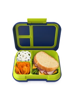Bentgo Pop Lunchbox with Removable Divider - Navy Blue/Chartreuse  - Image 1
