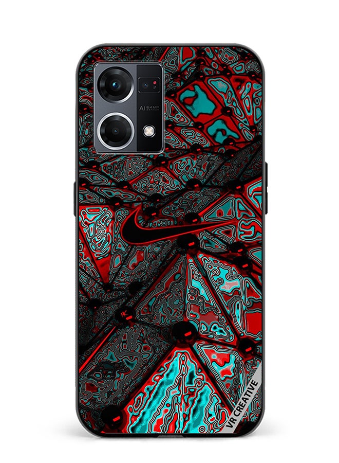 VR CREATIVE Protective Case Cover For Oppo Reno8 4G Nike Design Multicolour - Image 1