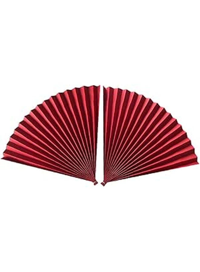مرواح ورقية صينية حمراء قديمة (قطعتان) - دعامة تصوير فاتنة قابلة للطي وحمل يدوي - Image 1