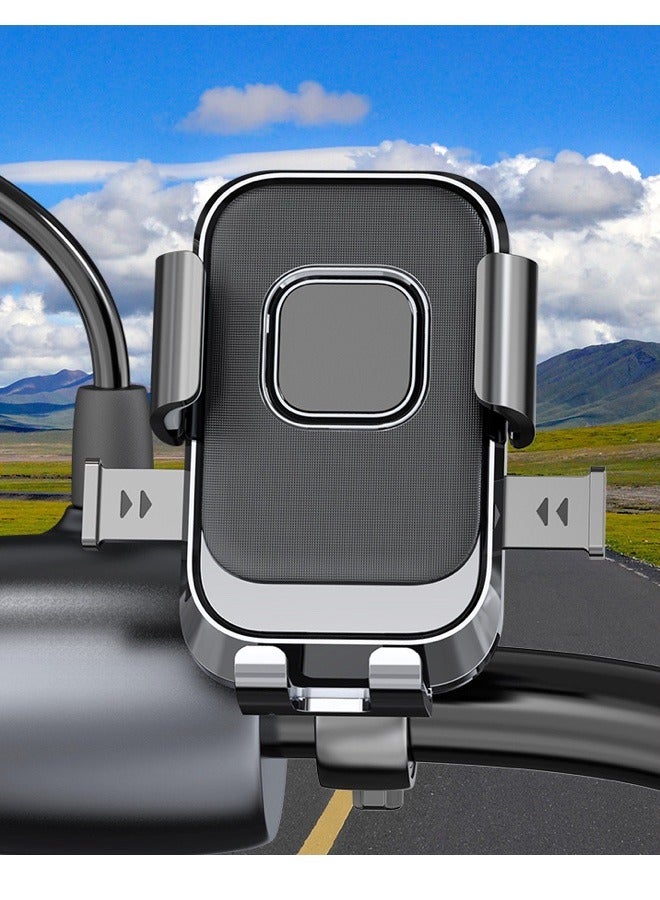 Beauenty Riding Essential! Universal Anti-Vibration Metal Holder for Motorcycles, Electric Bikes and Bicycles, One-Hand Operation, Free Switching between Horizontal and Vertical, Compatible with 4.7-7.2 Inch - Image 5