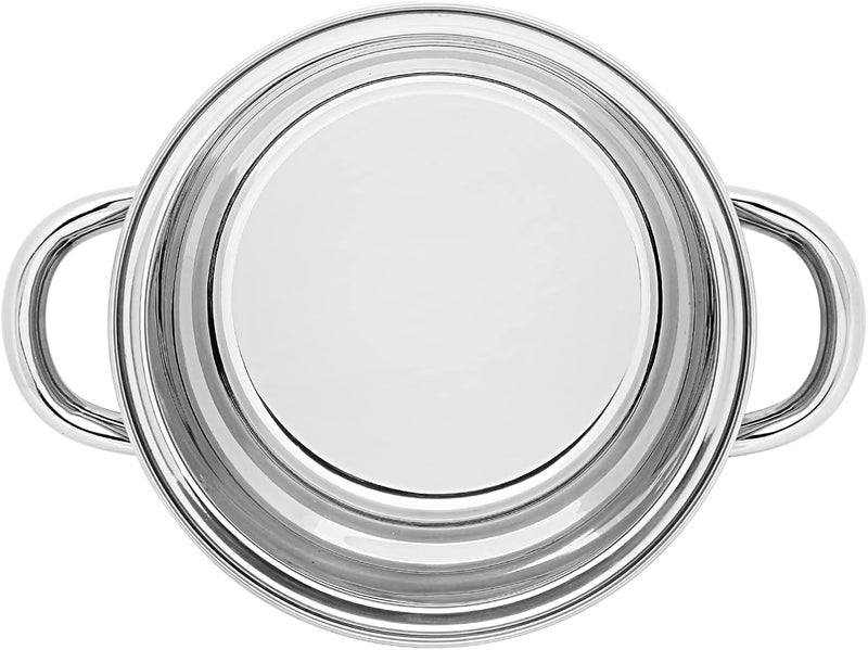 Repeated detach compatible build Stainless Steel Casserole with Glass Lid, 16 cm, Stainless Steel Multi-goal comprehensive design - Image 5