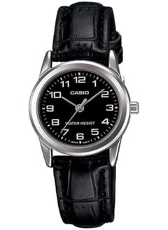 CASIO Casio Women's Black Dial Leather Band Watch - LTP-V001L-1  - Image 1