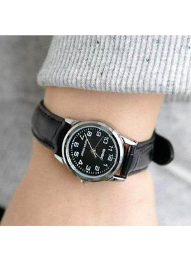 CASIO Casio Women's Black Dial Leather Band Watch - LTP-V001L-1  - Image 3