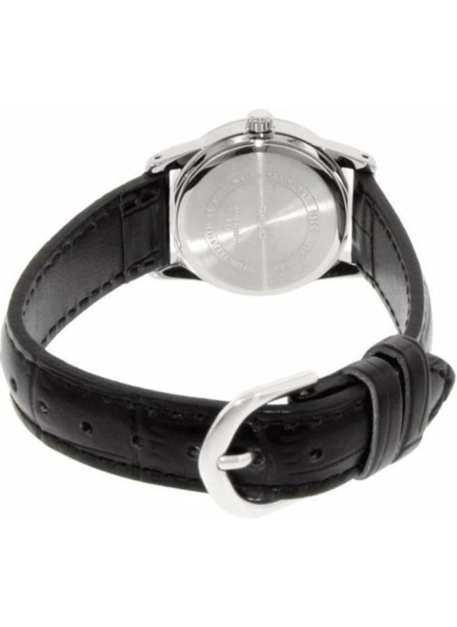 CASIO Casio Women's Black Dial Leather Band Watch - LTP-V001L-1  - Image 2
