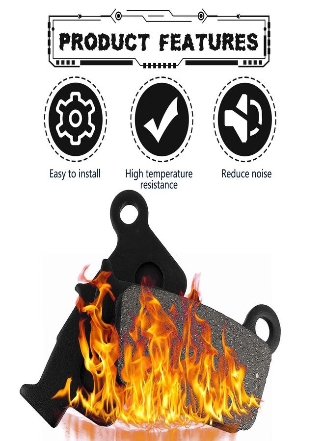 LOCOPOW Brake Pads Front and Rear Compatible with Kawasaki KX250F KLX450R KX450F 2004-2020, Yamaha YZ125 YZ 125 WR250 WR 250 WR450 WR450F YZ450 YZ450F 2003-2018 - Image 5