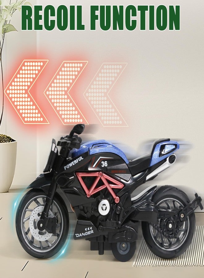 lausomile Alloy Metal Diecast Motorcycle Toy Set, 4 Pack of 1:12 Scale Die-Cast Motorcycles Model with Light&Sounds, Pull Back Function Toy Moto Bike for Kids Boys Girls and Collectors Ages 3 and up - Image 4