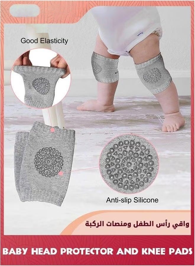 EETU Baby Head Protector And Knee Pads Set,Toddlers Safety Pad Cushion Adjustable Backpack For Crawling Walking,Backpack Back Protection,Elephant - Image 5