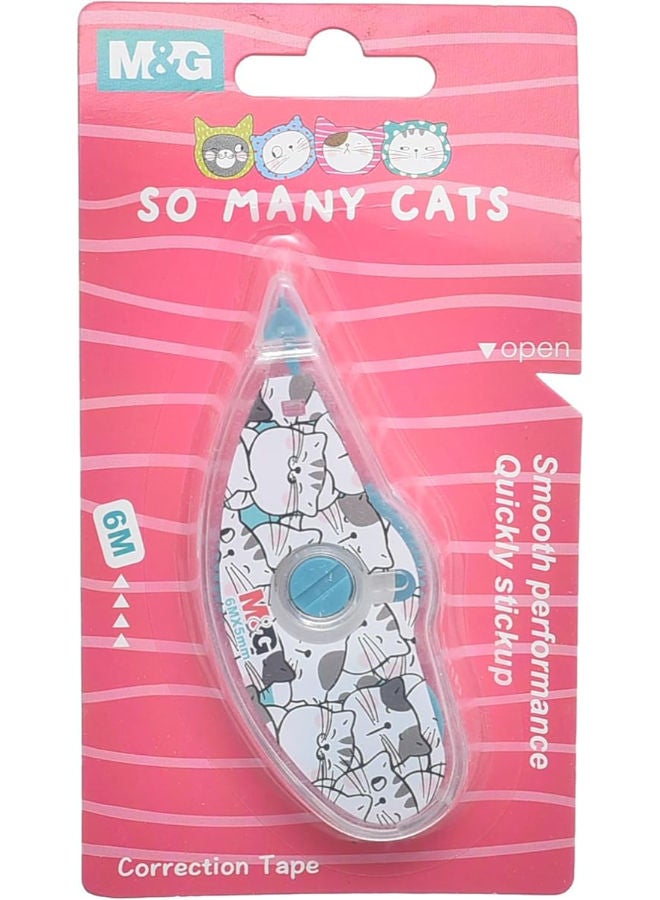 M&G So Many Cats Corrector Tape, Precise and Stylish Corrections, 6m, Easy Application, Assorted Color - Image 3