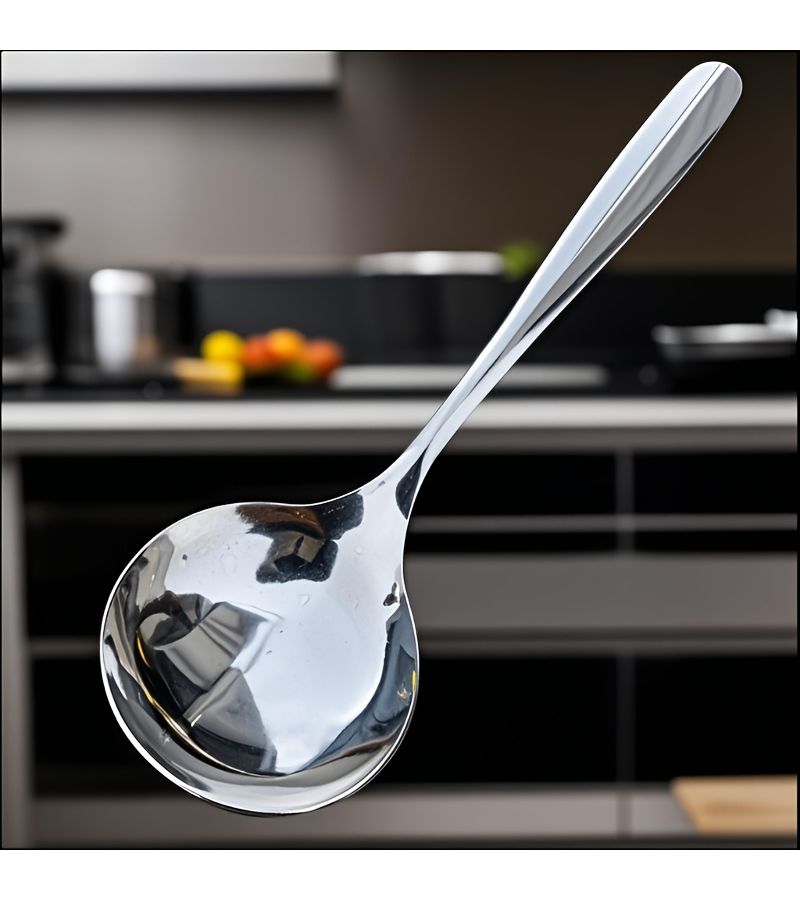 4 Pcs Stainless Steel Soup Spoon Set Long Handle Durable For Hot Pot Porridge - Image 5