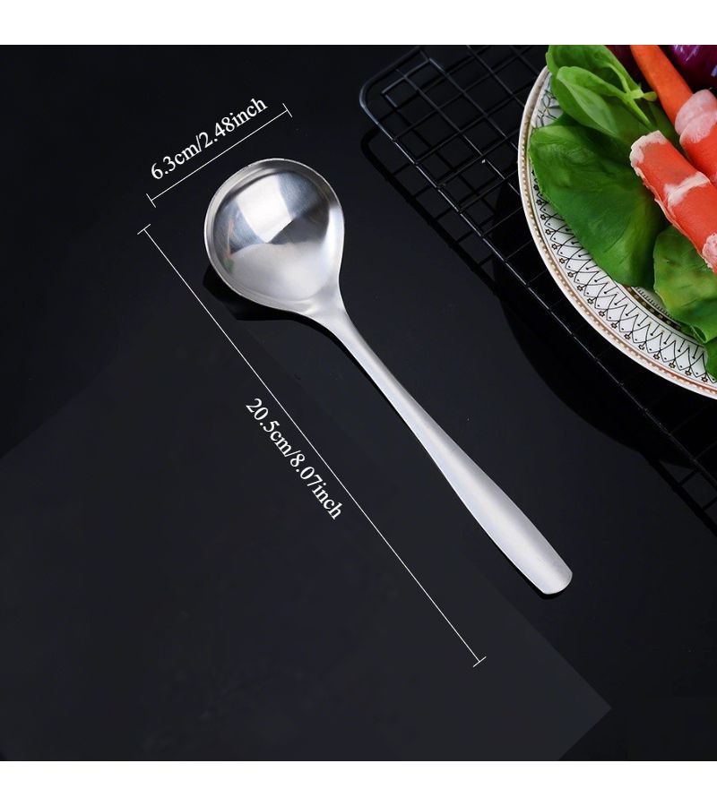 4 Pcs Stainless Steel Soup Spoon Set Long Handle Durable For Hot Pot Porridge - Image 2
