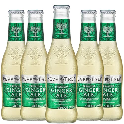 Chromacast Fever Tree Premium Ginger Ale - Premium Quality Mixer and Soda - Refreshing Beverage for Cocktails & Mocktails 200ml Bottle - Image 1