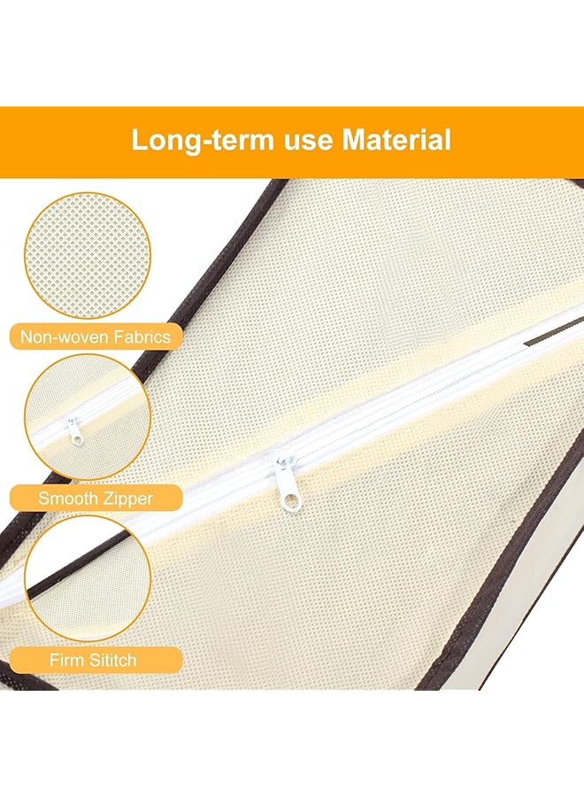 erorex 12 Pack Drawer Organizers Foldable Clothing Storage Organizer Closet Cabinet Fabric Clothing Dividers For Clothes Pants Skirts Socks Underwears Baby Clothing Towel Beige - Image 5