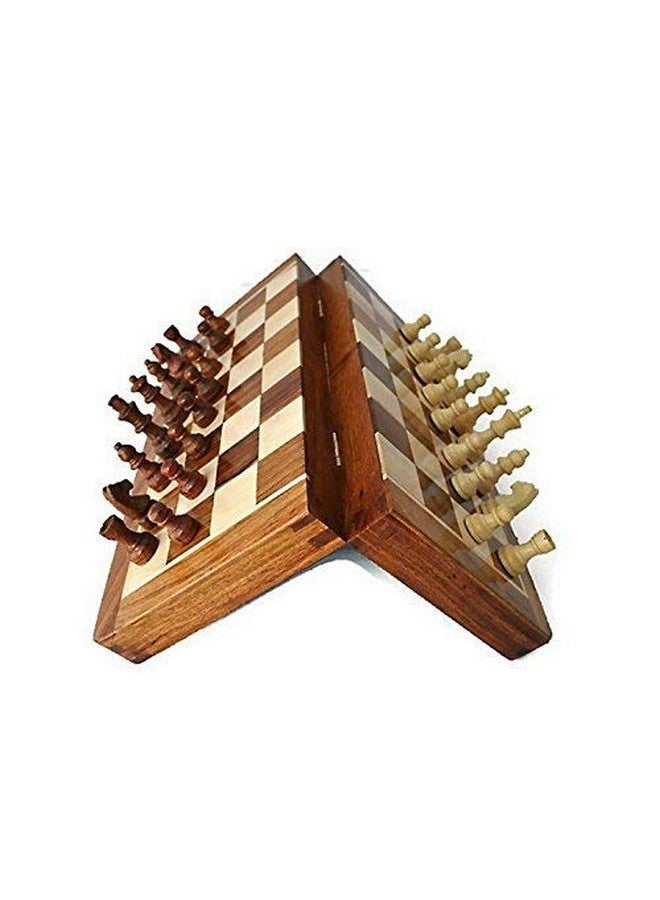 ITOS365 Folding Magnetic Travel Chess Board Set Wooden Game Handmade, Classic Game of Brilliance, 12 inches Gifts Items,for 24 years - Image 5