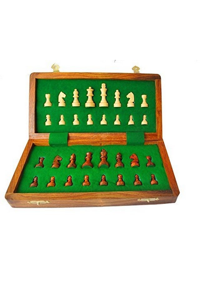 ITOS365 Folding Magnetic Travel Chess Board Set Wooden Game Handmade, Classic Game of Brilliance, 12 inches Gifts Items,for 24 years - Image 3