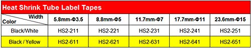 IDIK HS2-241 HSe 241 Label Tape for Brother Black on White 18mm Heat Shrink Tubing for Brother Marking Cables Fiber and Wires - Image 4