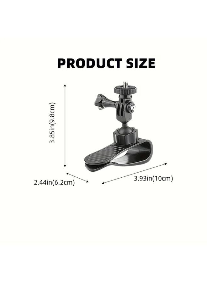 حامل ظلة السيارة الأسود لـ Insta360 X4 X3 DJI Osmo Pocket 3 Action 5 Pro 4 3 حامل لوحة القيادة متين من ABS - Image 3