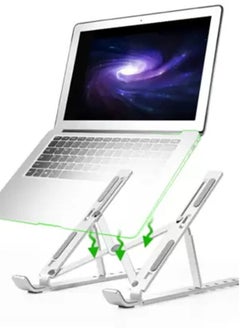 Generic Laptop Stand, for Desk, Adjustable Ergonomic Portable Laptop Stand plastic  - Image 3