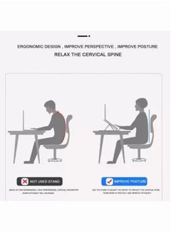 Generic Laptop Stand, for Desk, Adjustable Ergonomic Portable Laptop Stand plastic  - Image 4
