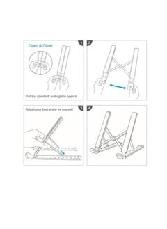 Generic Laptop Stand, for Desk, Adjustable Ergonomic Portable Laptop Stand plastic  - Image 5