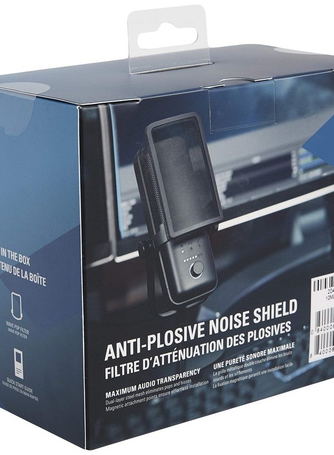 elgato Pop Filter - Anti-Plosive Noise Shield Eliminates Pops and Hisses, Dual-Layer Steel Mesh with Magnetic Attachment Points, Custom Built for Elgato Wave:1/3, Black - Image 3