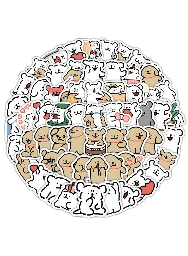 NIBEMINENT 120 Pcs Cartoon Line Puppy Deco Kit Waterproof Stickers, High Definition Printing Bright Colors, Suitable for Laptop Skateboard Luggage Water Bottle Guitar DIY - Image 3