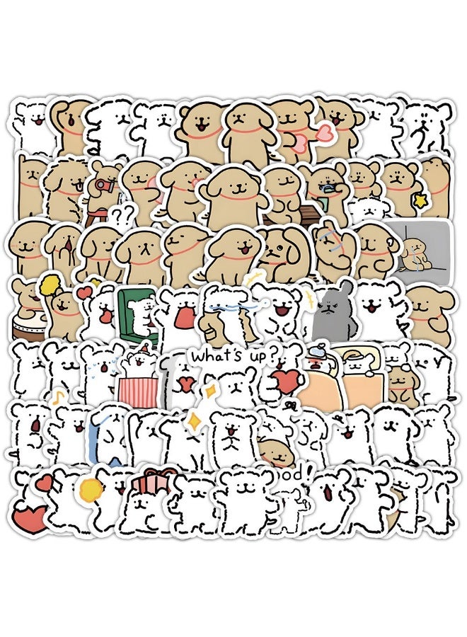 NIBEMINENT 120 Pcs Cartoon Line Puppy Deco Kit Waterproof Stickers, High Definition Printing Bright Colors, Suitable for Laptop Skateboard Luggage Water Bottle Guitar DIY - Image 2