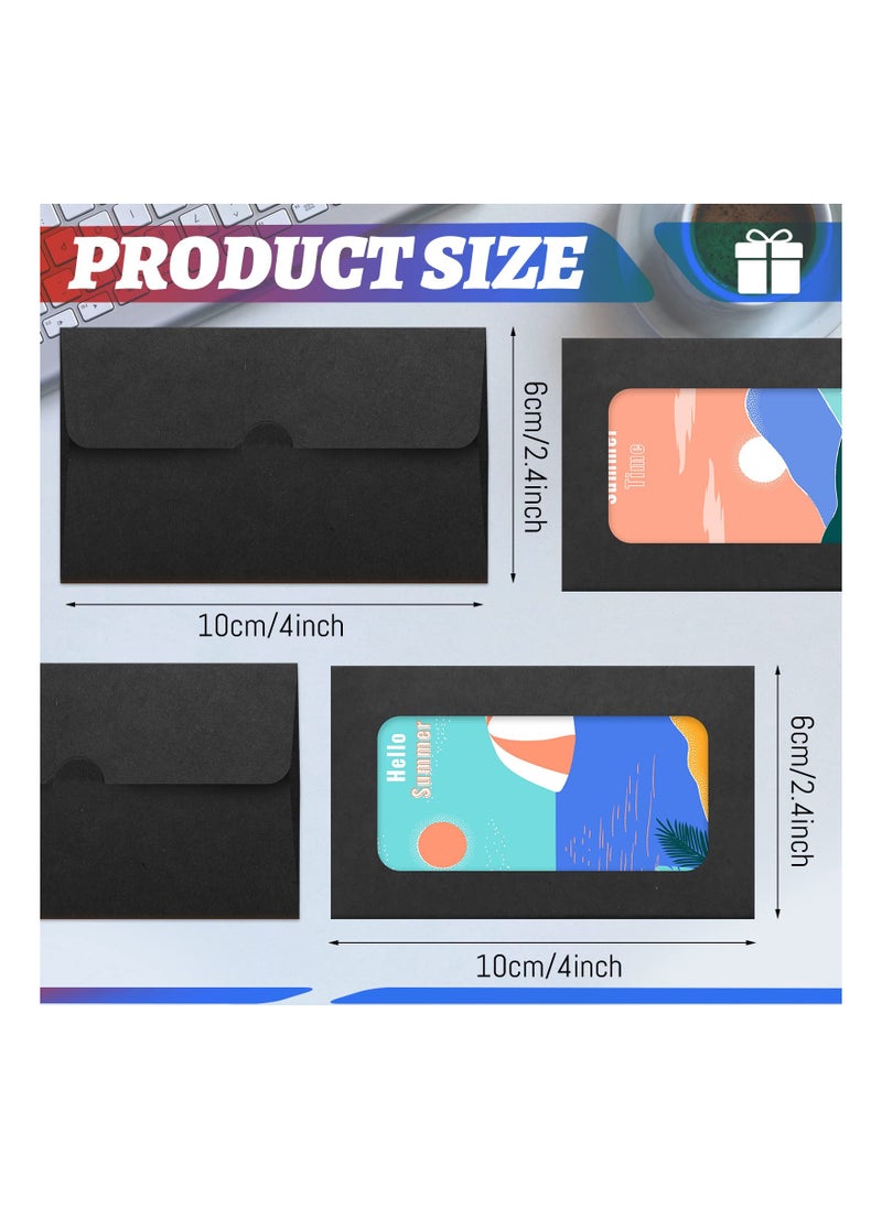 Generic - 60 High Quality Black Gift Card Envelopes Blank Sleeves Ideal for Greeting Cards 39 x 24 Inch Perfect for Mailing Gifting and Special Occasions - Image 1