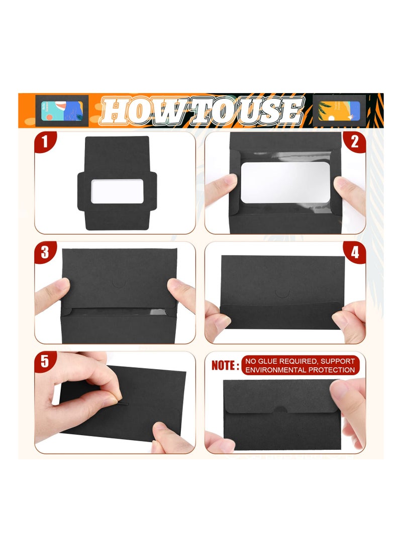 Generic - 60 High Quality Black Gift Card Envelopes Blank Sleeves Ideal for Greeting Cards 39 x 24 Inch Perfect for Mailing Gifting and Special Occasions - Image 1
