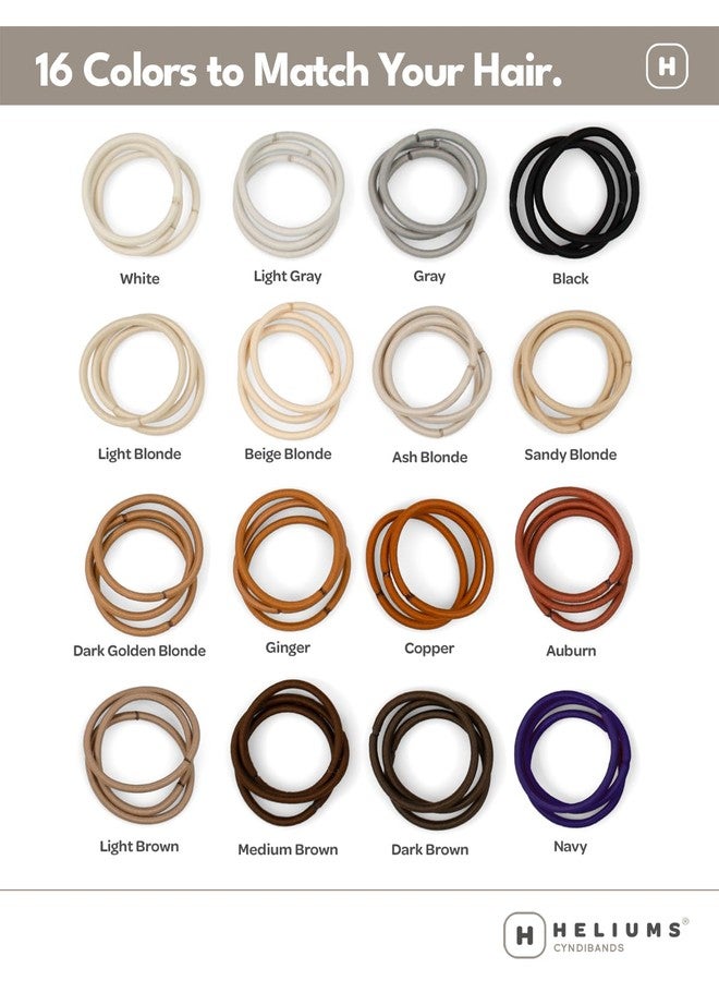 Cyndibands Elastic Hair Ties - Dark Golden Blonde - No Damage 4mm Ponytail Holders for Women & Kids, 24-Pack Hair Elastics in Neutral Colors - Image 4