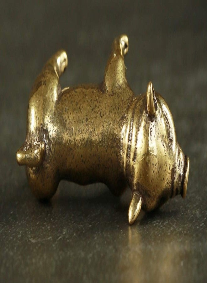 DMtse Chinese Feng Shui Brass Mini Pig Decor Statue Figurines for Animal Sculpture Collectibles Gift - Image 5