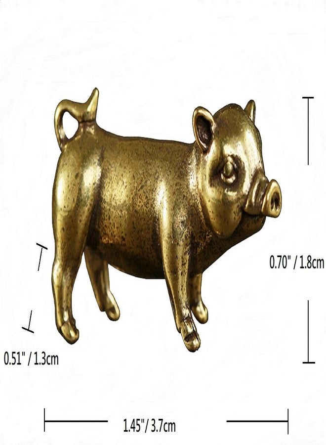 DMtse Chinese Feng Shui Brass Mini Pig Decor Statue Figurines for Animal Sculpture Collectibles Gift - Image 4