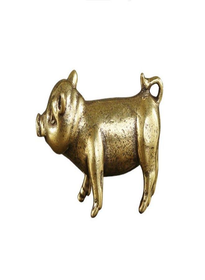 DMtse Chinese Feng Shui Brass Mini Pig Decor Statue Figurines for Animal Sculpture Collectibles Gift - Image 3